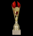 Puchar plastikowy złoto - czerwony H-33cm 7246F