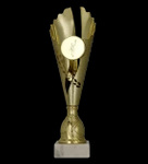 Puchar plastikowy złoty H-33cm 7244F