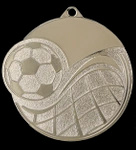 Medal stalowy srebrny - Piłka nożna - 60mm MMC6065