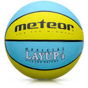 Piłka koszykowa Meteor Layup 4 żółty/niebieski