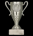 Puchar plastikowy srebrny T-M H-13cm, R-50mm 9037/S