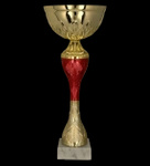Puchar metalowy złoto-czerwony H-35cm, R-140mm 9270A