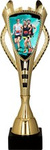 Puchar plastikowy złoty - BIEGI MĘŻCZYZN H-44cm 7243/RUN2-A
