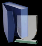 Trofeum szklane 19cm grawerowane z etui G001