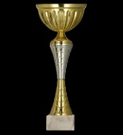 Puchar metalowy złoto - srebrny H-19,5cm, R-80mm 9271G